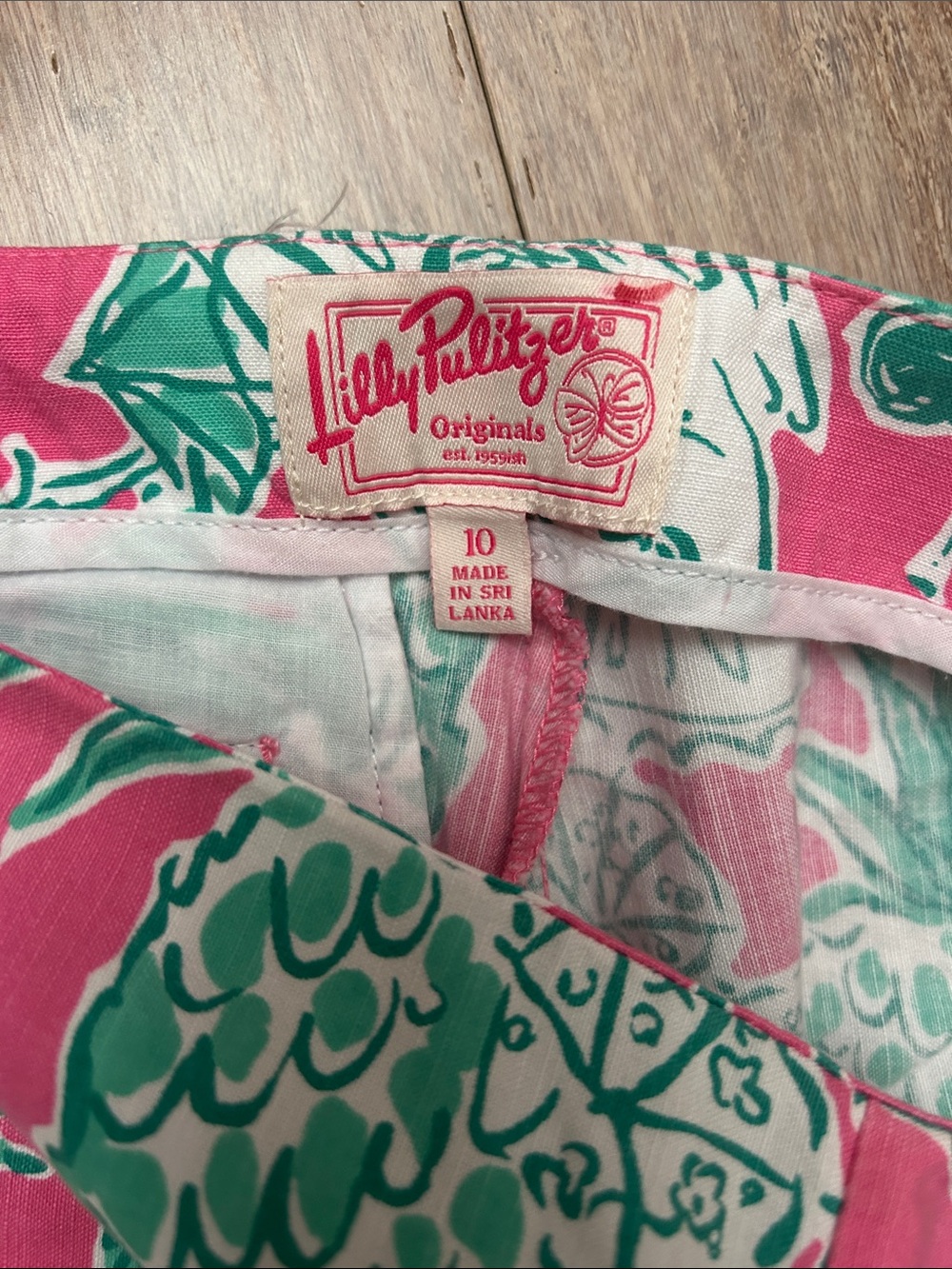 Lilly Pulitzer scorpion bowl printed crop cotton blend pants size 10 - Picture 11 of 16